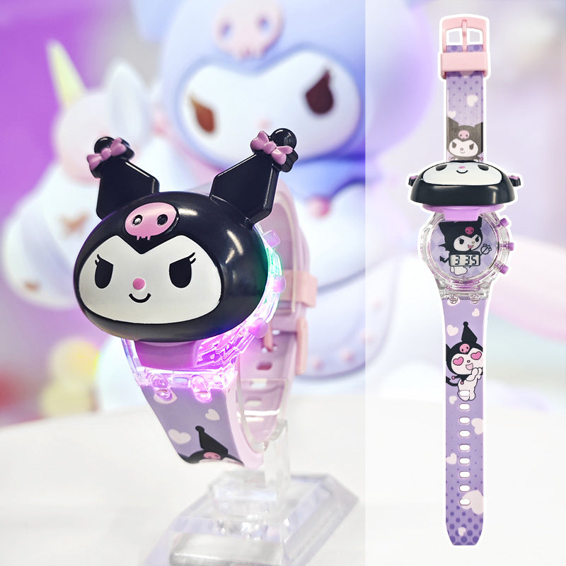 Kids' watch - cute sanrio design: cinnamoroll, kuromi - luminous, musical, cartoon electronic watch - perfect gift for girls