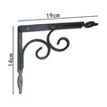 European style flower triangle bracket bracket triangle support iron frame wall storage rack layer right angle fixed tripod bracket