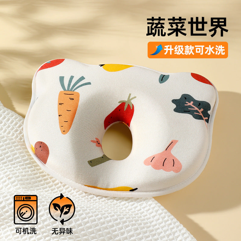 Baby head shaping pillow for 0-6 months and up - memory foam for newborns and infants - corrects head shape and prevents flat head syndrome