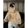 European and american cross-border  fall/winter new women's fashion  style solid color backless cutout mesh hoodie sweatshirt