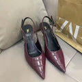 Za2026new arrival pointed toe stiletto pumps high heels back empty back strap fashion sandals accessible luxuryfashion high heels