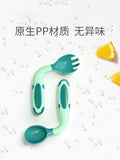 Bao hui baby training spoon and fork set - angled spoon and fork set for weaning and feeding - customizable oem