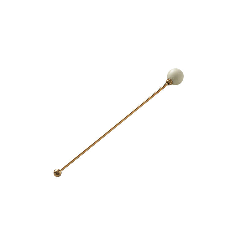 304 stainless steel tea & coffee stirring rods - multi-colored dessert picks - high-value ceramic handle milk frothing sticks - wholesale