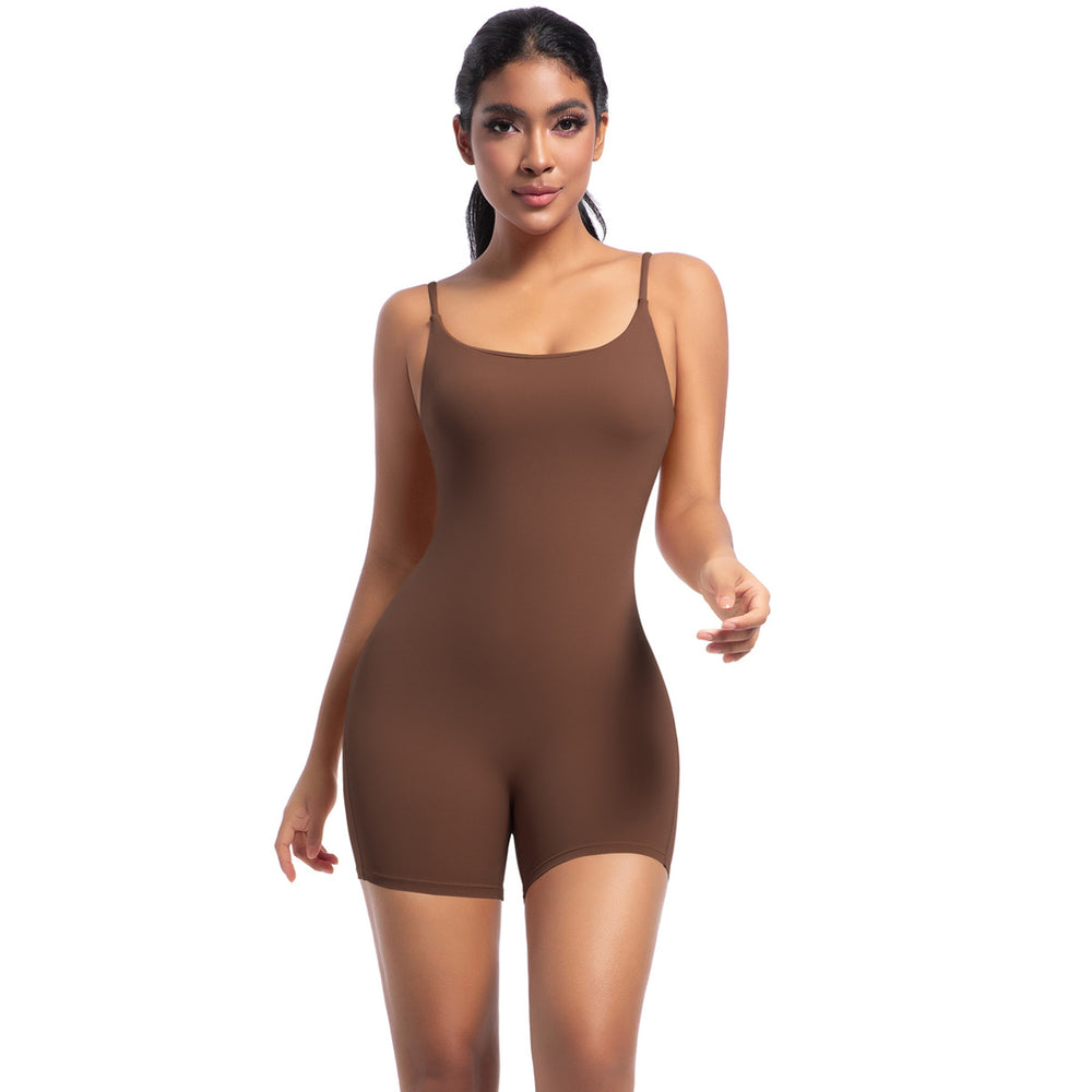 Fashion cross-border new arrival nude yoga sling jumpsuit dance running fitness sports one-piece tight yoga clothes