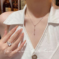 Xiaohongshu best selling brushed water drop tassel necklace women's niche style casualaccessible luxuryeasiest for matchelegantclassy sense collarbone chain