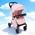 Baby stroller - reclining, multi-functional, one-click fold, lightweight, high-view, heavy-duty shock absorption