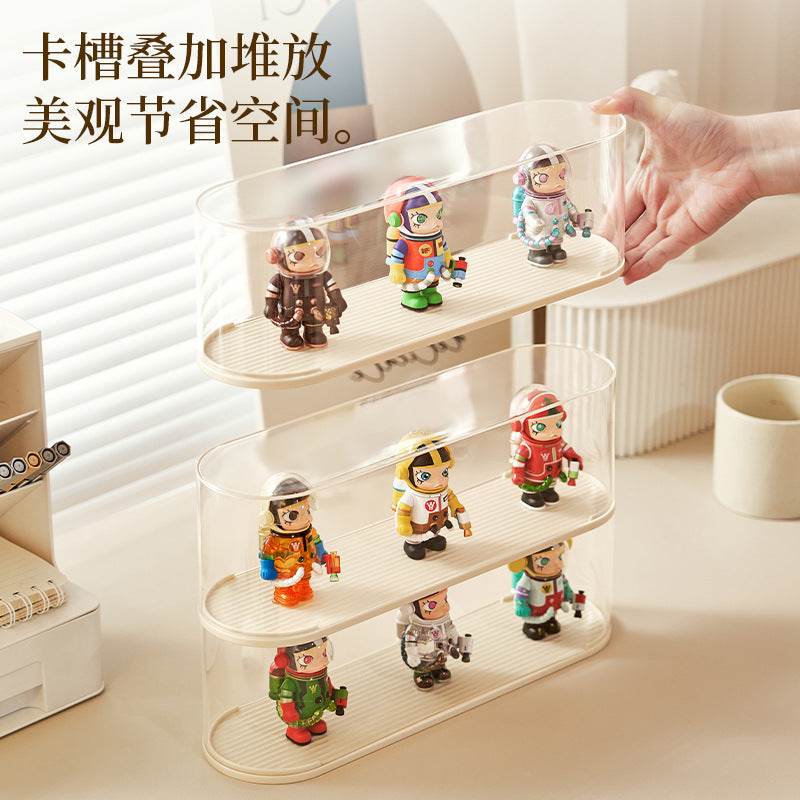 Blind box storage display stand POP MART doll figure box acrylic transparent popmart dust-proof ornament cabinet
