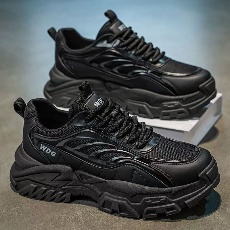 Men's chunky sneakers 2025 new winter versatile casual running shoes men's thick-soled casual athletic shoes