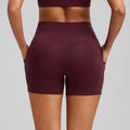 pocket high-waisted yoga shorts - stretchy, breathable, quick-drying athletic shorts for women - direct from the source factory, customizable fitness pants