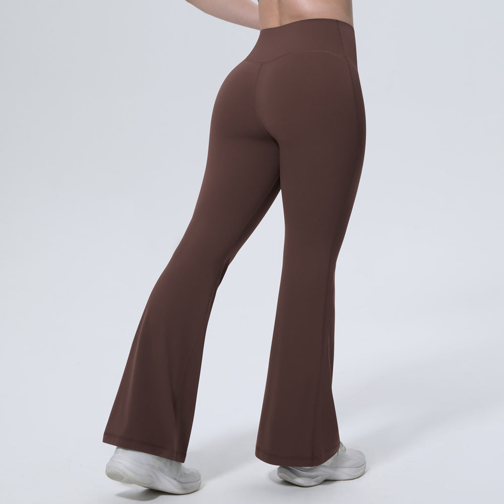 New barely-there high-waisted yoga pants: tummy control, butt lift, wide leg flare leggings for outdoor running, fitness, and sports - women's yoga apparel