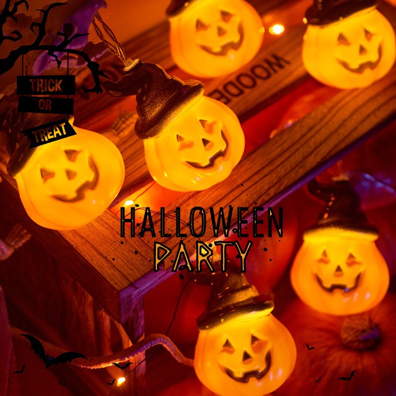 Halloween decorations pumpkin usb lights string lights lanterns led small battery holiday flash ambient lights with arrangement
