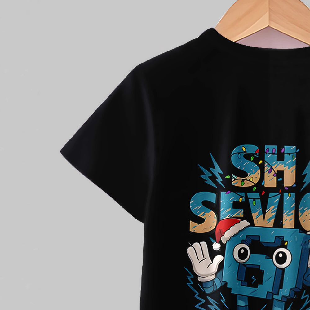 "stylish digital 67 print," perfect for summer wear, boys' outdoor sports t-shirt set
