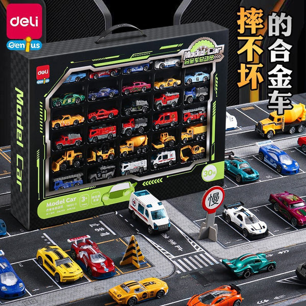 Deli YW124 alloy car mobilization racing model children's sports car toy car construction car model wholesale