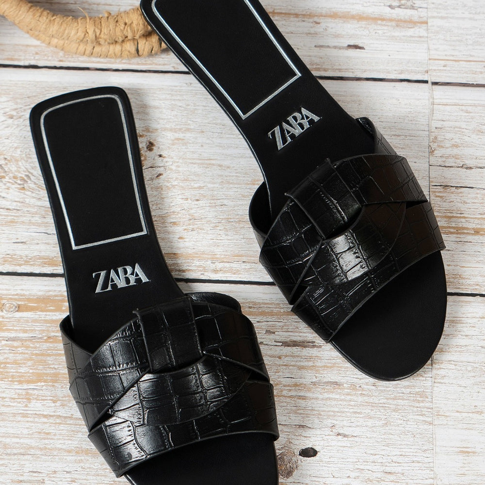 Za cross-border plus size  summer new women's slippers - export quality, criss-cross flat sandals, simple and versatile slippers