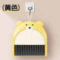 Fun and cute bear broom and dustpan set - household small broom, desktop clutter cleaning brush with dustpan, foldable combo