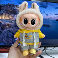 Clothes only, suitable for 17cm labubu plush dolls (first, second, and third generations). wholesale options available for outfit changes and replacements