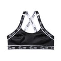 plus size sports women's bra sports vest style plaid beautiful back push-up fat mm non-leather breathable bra for women