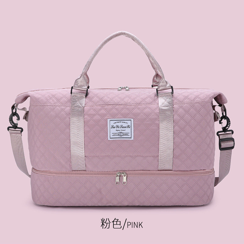 Outdoor business trip short trip bag large capacity fashion leisure fitness bag dry and wet separation moving luggage storage bag