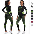 New women's seamless high-stretch long sleeve ski suit shapewear set for cross-border e-commerce: perfect for sports, running, cycling, and yoga
