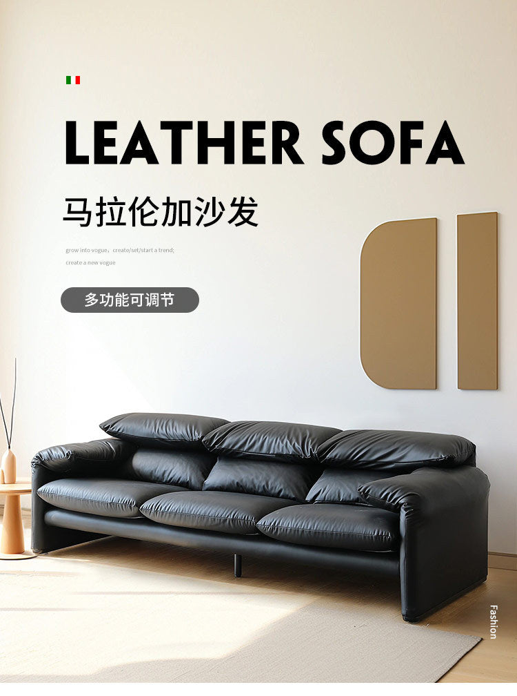 Maralunga fabric sofa italian normcore living room club medieval straight row leather sofa