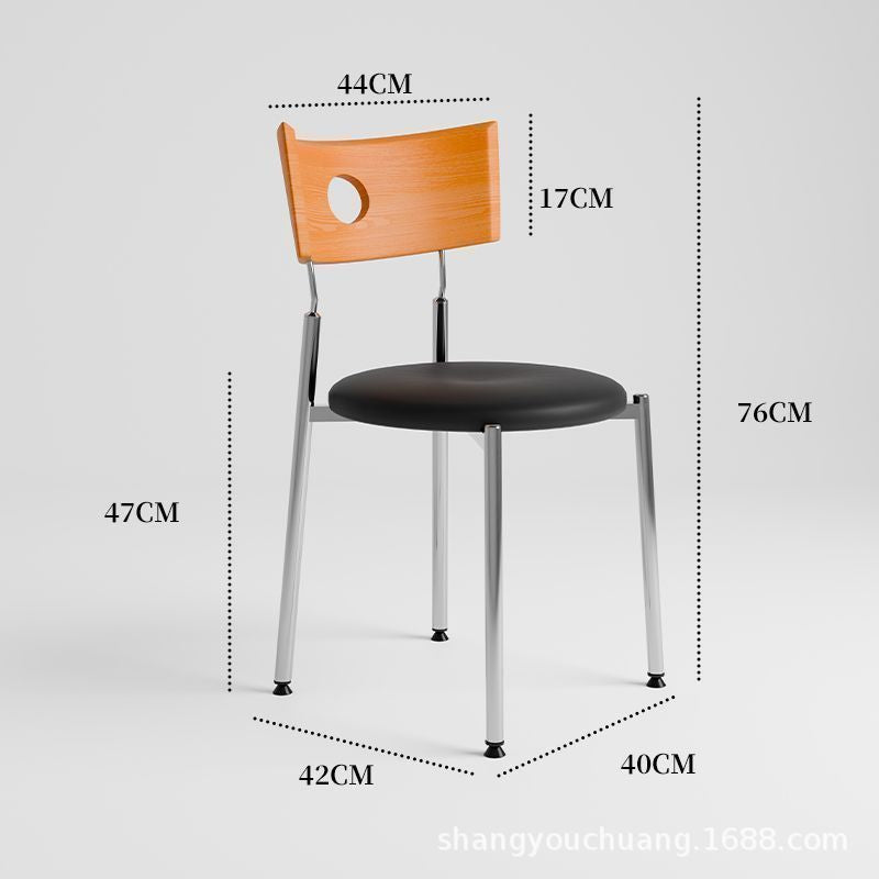 Used dining chairs, durable solid wood dining table and chairs, designer influencer minimalist high-end wabi-sabi style french retro chairs