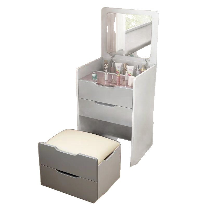 Solid wood dresser, small bedside storage cabinet, modern simple small apartment folding dresser, bedside makeup table