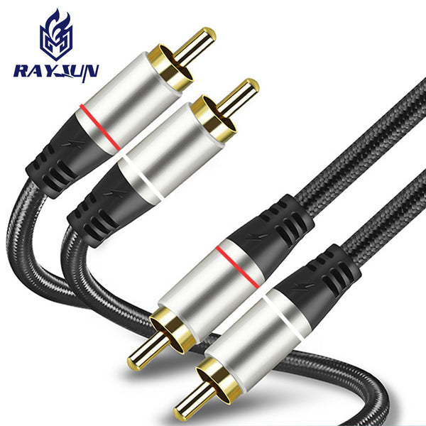 Audio cable Dual lotus head DVD TV power amplifier audio speaker connection 2RCA to 2RCA spot wholesale