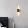 Italian normcore double pole long frosted soft light strip house staircase entrance living room background wall normcore linear wall lamp