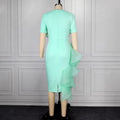 ruffleselegantelegance hip-hugging dress high waist mint green hip-hugging party evening dress dress