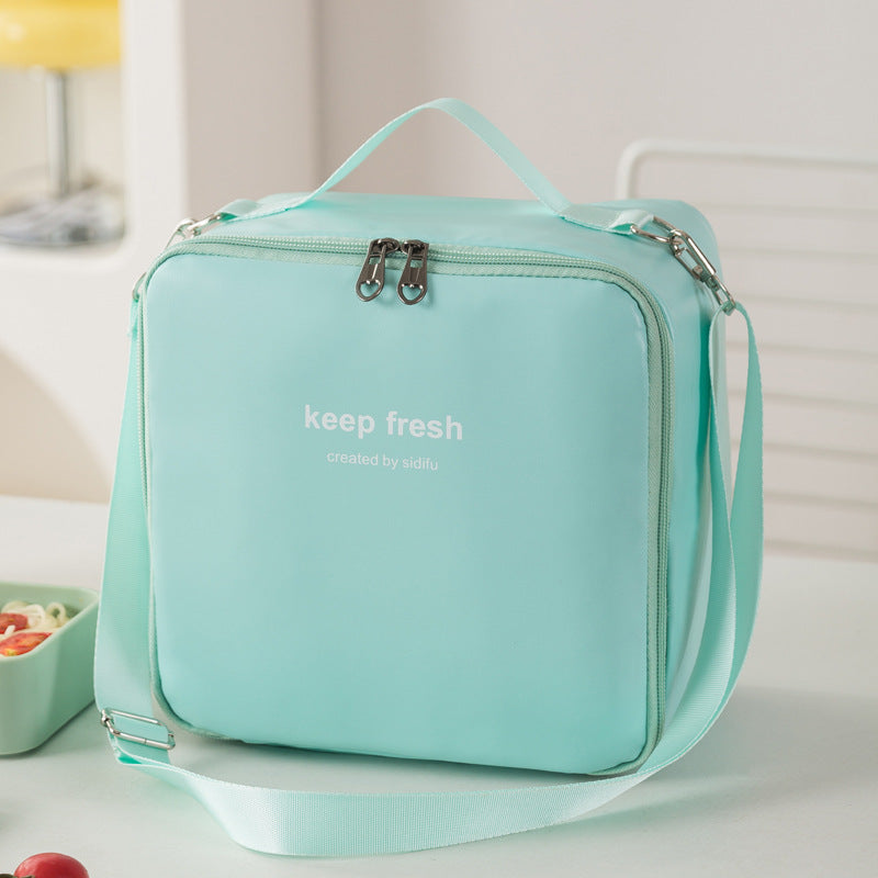 Customized pu bento bag, large-capacity student lunch box bag, lunch bag, office workers bring rice, portable bento bag, thermal insulation bag