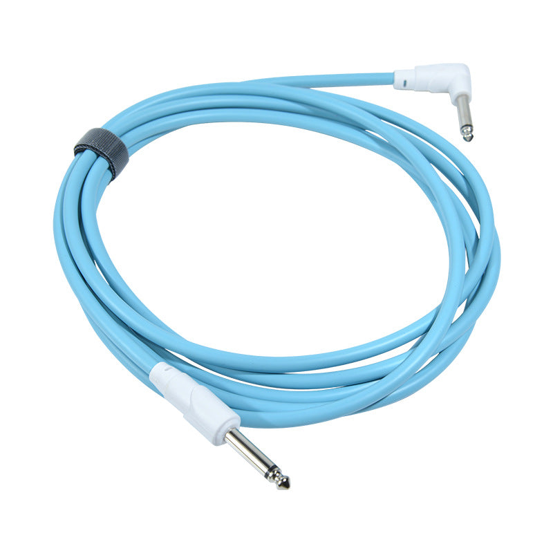 Color straight-to-bend 6.35 guitar cable, guitar noise reduction cable, folk electric box, guitar audio speaker cable.