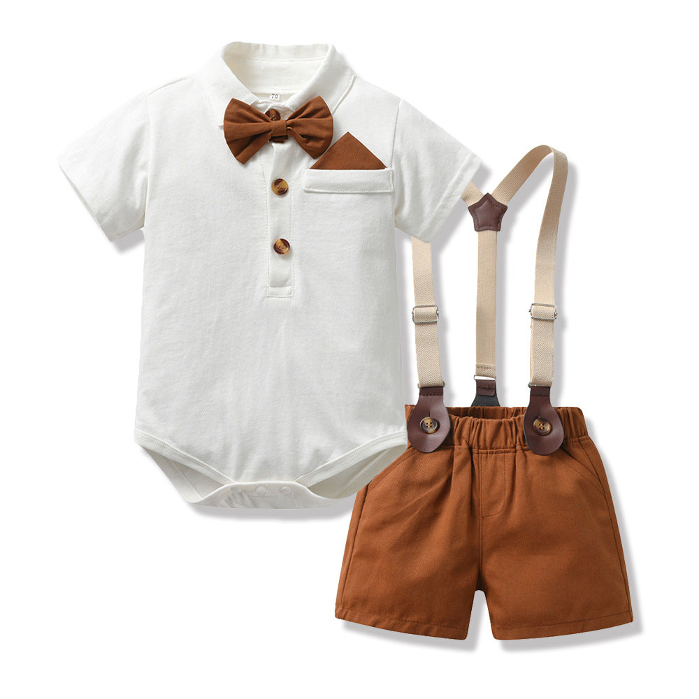 Infant and toddler spring & fall dress suit baby boy spring clothing cotton jumpsuit super cute infant spring outing romper
