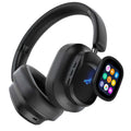 Over-ear wireless bluetooth headphones with anc noise cancellation, sports headset with transparent display, color screen touch control 930plus