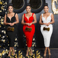 C6845 cross-border   fashion women's solid color v-neck sexy backless maxi dress