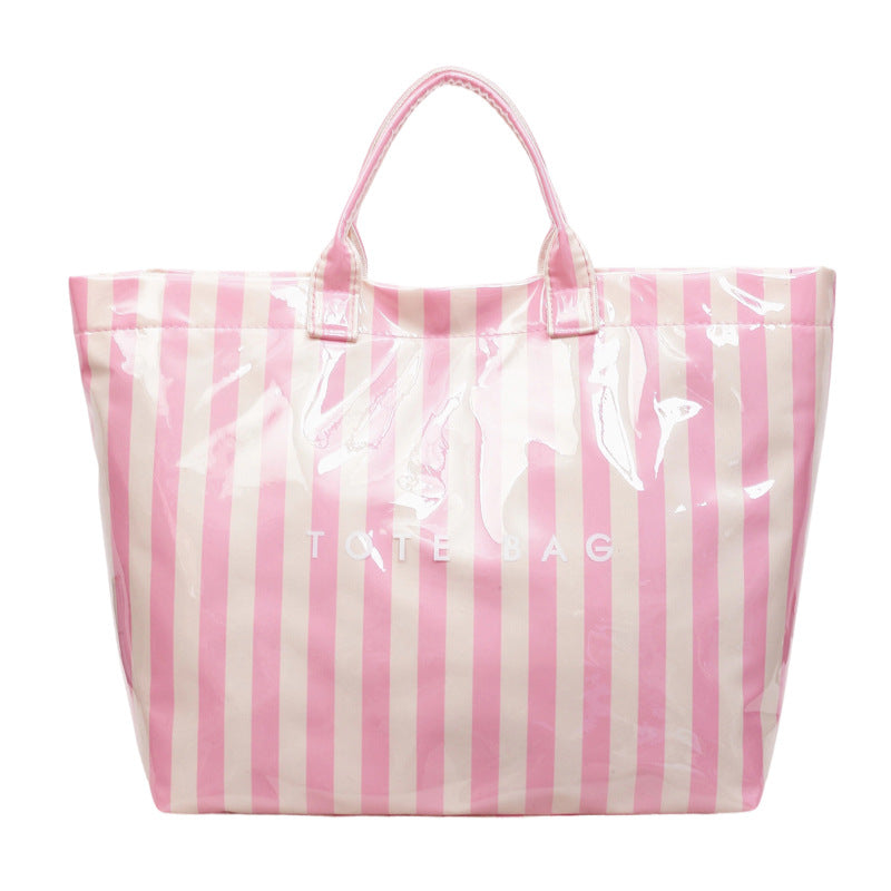 Printed letter large capacity tote bag - 2026 new spring trendy minimalist casual women's handbag tote