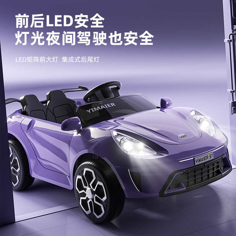 New children's electric car baby four-wheel remote control toy car boys and girls can sit electric car charging stroller