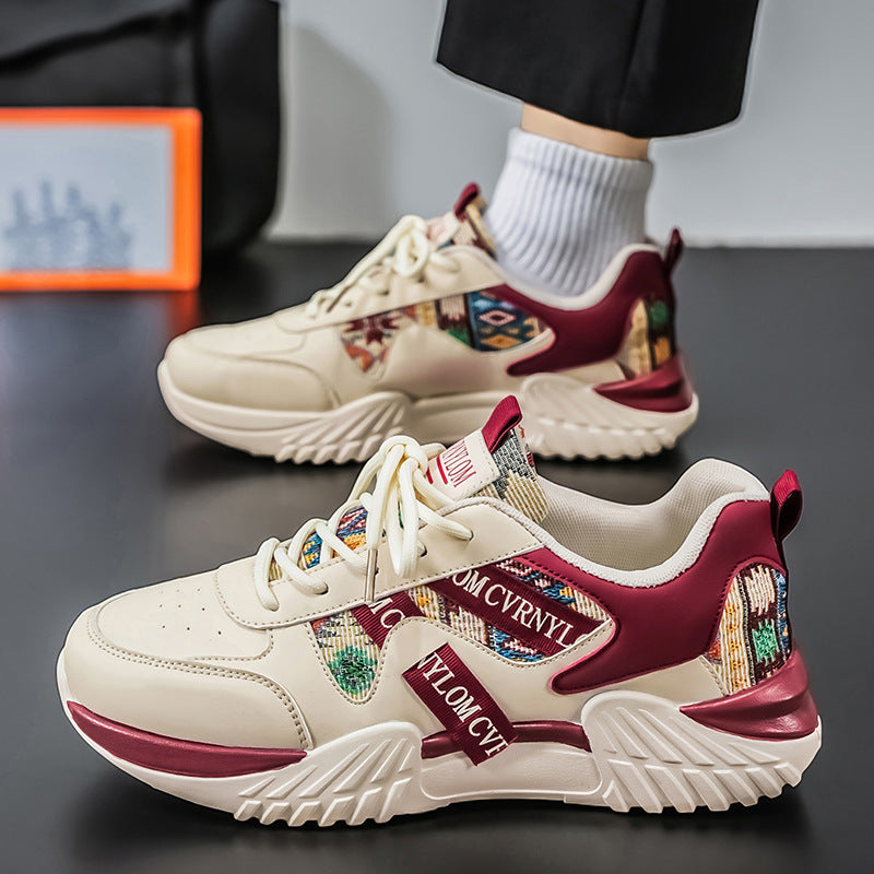 Men's shoes 2026 summer new breathable casual outdoor running dad shoes height increasing thick sole height increasing easiest for match sports shoes