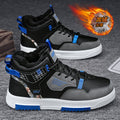 Men's spring fleece-lined warm & thickened 2025 new high-top sneakers, men's northeastern cotton shoes, martin snow boots