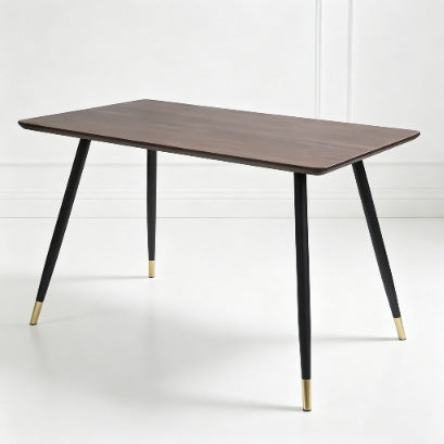 Hot-selling dining table for international trade, modern minimalist restaurant table, rectangular dining table with iron legs