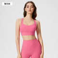 new arrival fitness sports intimates women's high-strength cross back bubble wrap push-up sports bra s2010