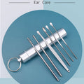 Wholesale stainless steel earwax removal tools - complete ear cleaning kit with ear picks and ear spoons (6-piece set)