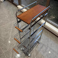 Narrow gap cart - minimalist, light luxury floor storage rack - living room snack organizer - ultra-slim, movable storage for tight spaces