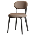 Italian cream style dining chair - premium light luxury designer chair for home - modern minimalist upholstered backrest dining table stool