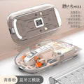 Tiger cat m133 wireless bluetooth tri-mode transparent mouse - rechargeable, low profile, ideal for women, tablets, laptops, and office use