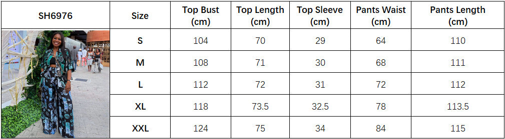 European and American large-size cardigan printed shirt elastic waist loose wide-leg pants women's new African women's fashion two-piece set