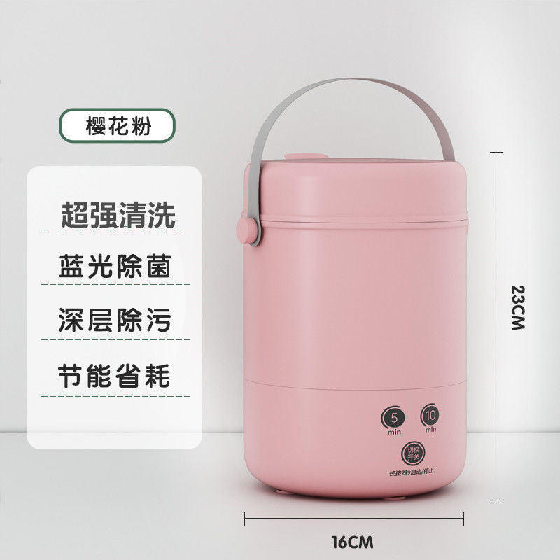 Mini portable washing machine - blue light sterilization, perfect for delicate laundry like baby clothes, lingerie, socks, and underwear