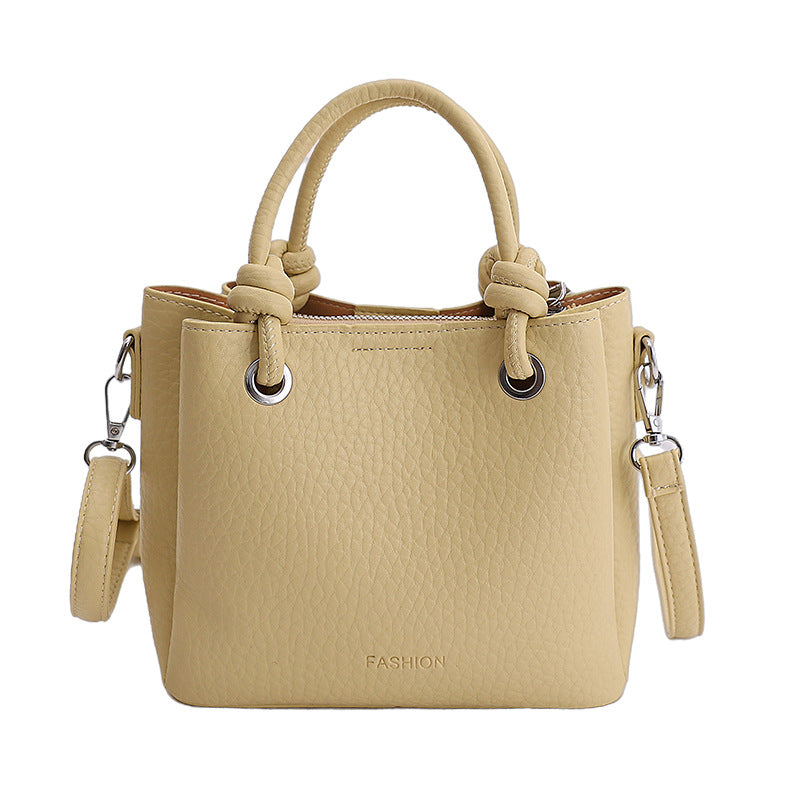 Premium lychee grain bucket bag - 2026 spring new arrival - tote, basket, large capacity shoulder & crossbody bag