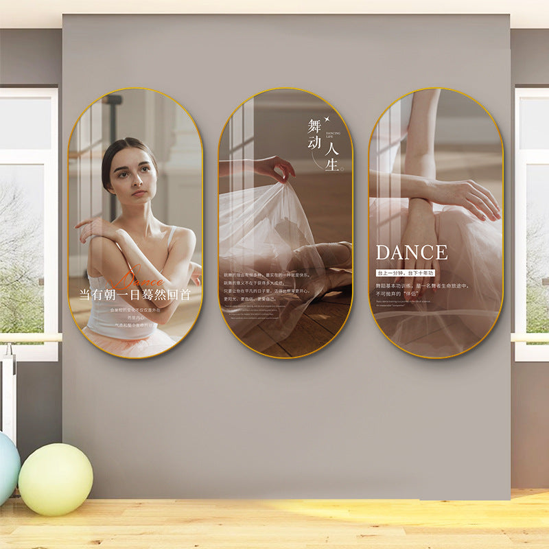 Ballet class wall decoration dance studio girls inspirational slogans poster hanging art school mural