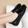 Soft leather soft bottom ladieswear shoes flatsabrasion resistantwaterproofbows work shoes wechat group purchase live broadcast one piece dropshipping
