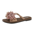 New floral fairy style french open-toe slides for women - 2025 summer beach vacation chic sandals